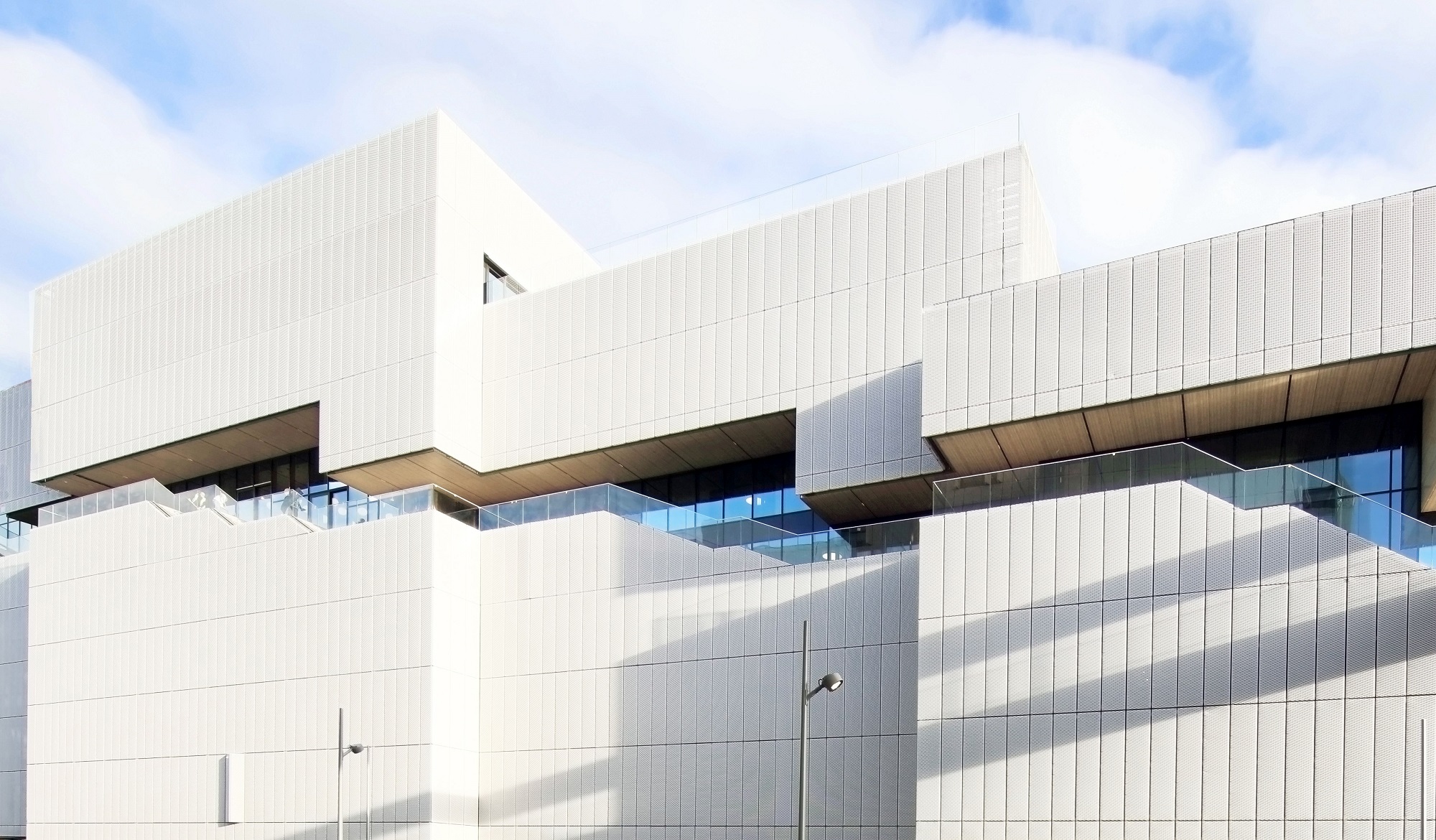 View of the Grand Morillon Student Residence, designed by Japanese architect Kengo Kuma